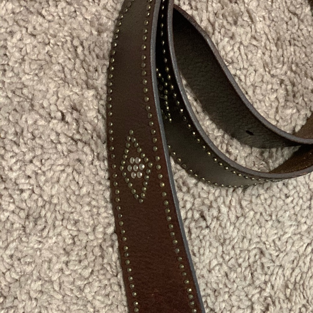 Brown leather belt